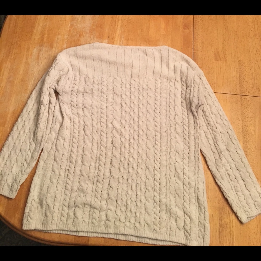 White Chenille Sweater From J.Jill